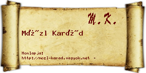 Mözl Karád névjegykártya